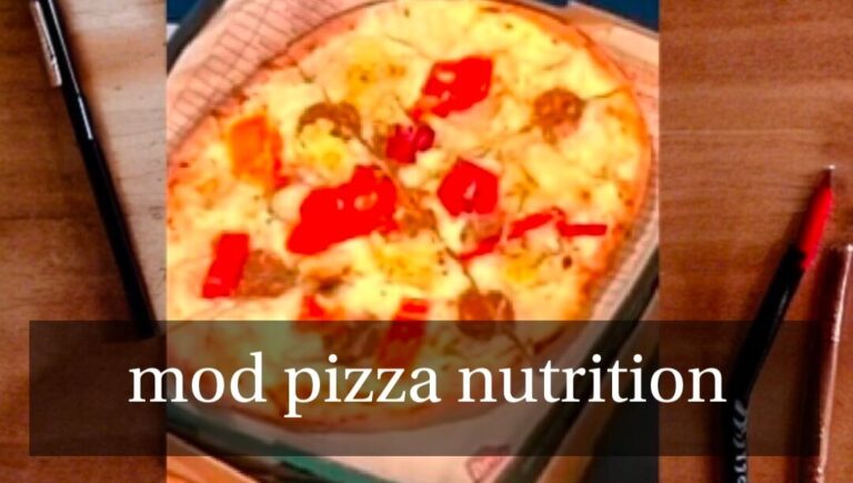 Mod pizza nutrition